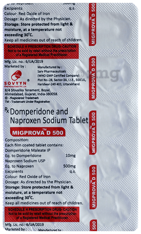 Migprova D 500 Tablet image Migprova D 500 Tablet image