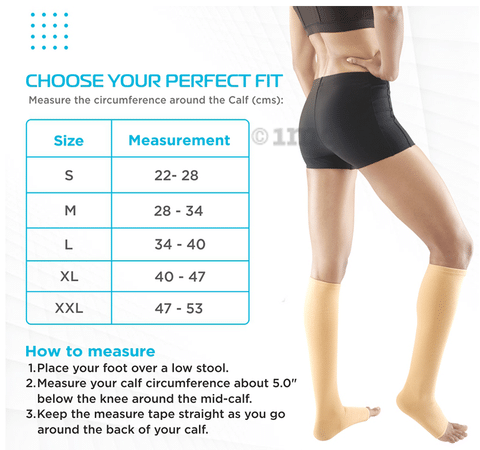 Vissco Core 0716 Medical Compression Stockings Small Below Knee: Buy packet  of 1.0 Pair of Stockings at best price in India