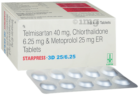 Starpress 3D 6.25mg/25mg/40mg Tablet