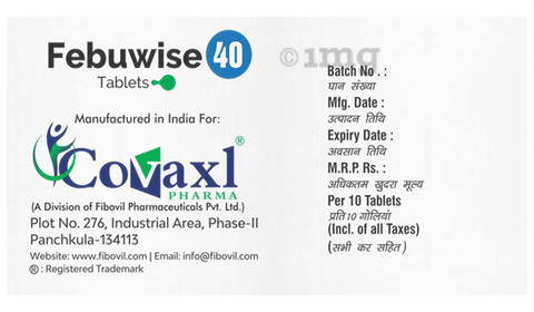 Febuwise 40 Tablet image