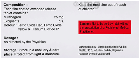 Miradey 25 Tablet ER image