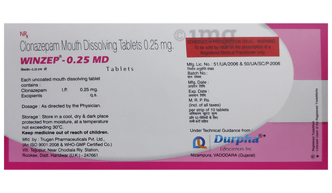 Winzep 0.25 MD Tablet image Winzep 0.25 MD Tablet image