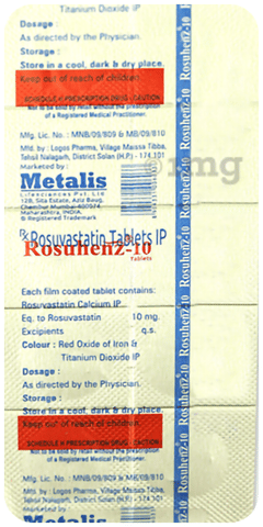 Rosuhenz 10mg Tablet image Rosuhenz 10mg Tablet image