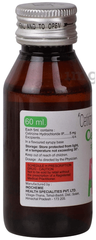 Cetiriz 5mg/5ml Syrup image Cetiriz 5mg/5ml Syrup image