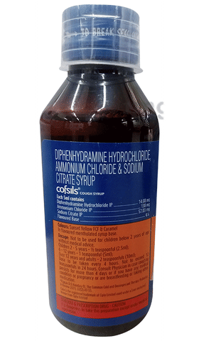 Cofsils Cough Syrup Sugar Free image