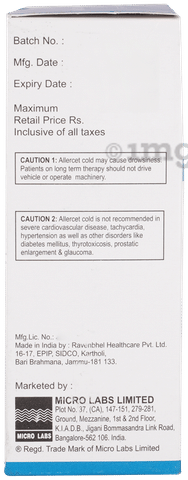 Allercet Cold Syrup