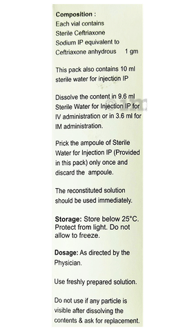 Peptocef 1G Injection image Peptocef 1G Injection image