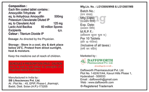 Dafoclav-LB Tablet image Dafoclav-LB Tablet image
