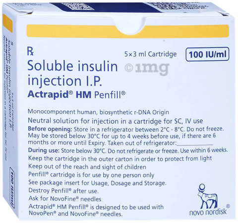 Actrapid HM Penfill (3ml Each) image