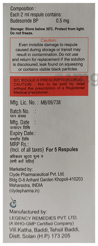 Budelyde 0.5 Respules (2ml Each)