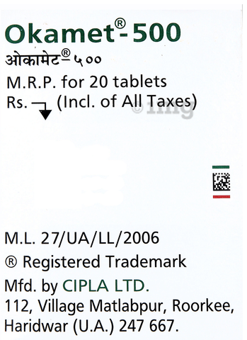 Okamet 500 Tablet image