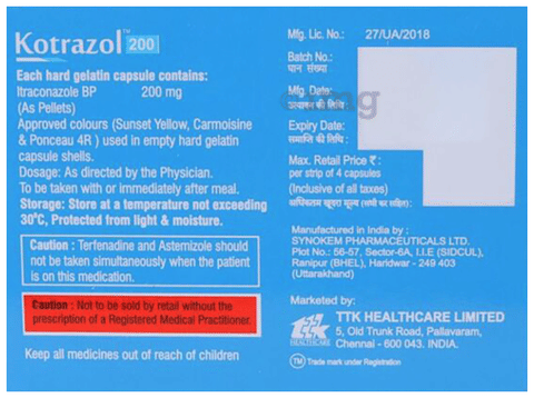 Kotrazol 200mg Capsule image Kotrazol 200mg Capsule image