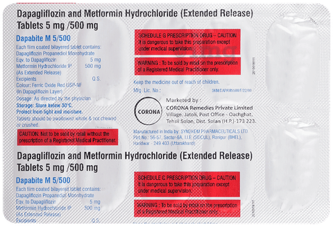 dapaBITE M 5mg/500mg Tablet ER image dapaBITE M 5mg/500mg Tablet ER image