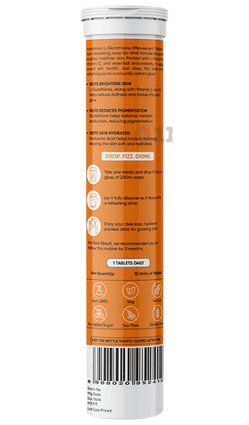 nad glutathione iv Herbal Max L-Glutathione Effervescent Tablet (15 Each) No Added Sugar  Orange: Buy combo pack of 2.0 bottles at best price in India