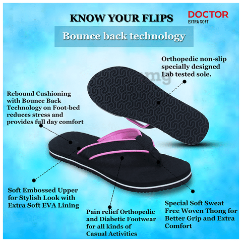Doctor Extra Soft D 3 Women s Slippers with Bounce Back Technology