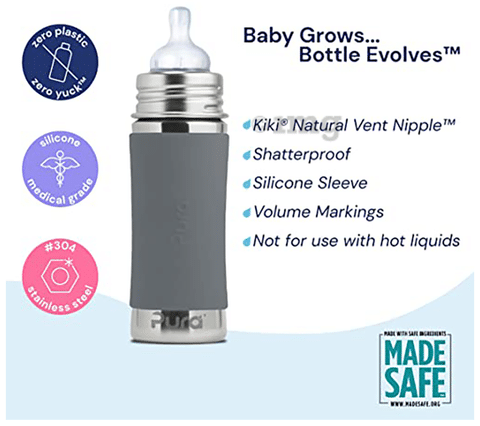 Pura Kiki Stainless Steel Infant Bottle with Sleeve Buy box of