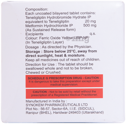 Eliptin M 500mg/20mg Tablet SR