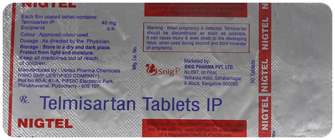 Nigtel 40mg Tablet image Nigtel 40mg Tablet image