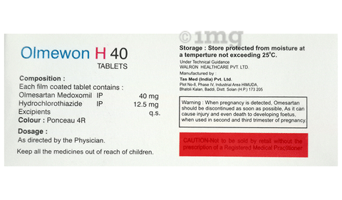 Olmewon H 40 Tablet image Olmewon H 40 Tablet image