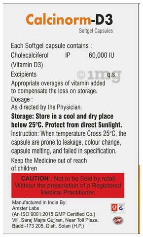 Calcinorm-D3 Softgel Capsule