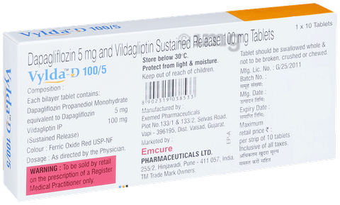 Vylda D 5mg/100mg Tablet