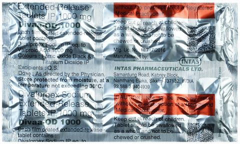 Divaa -OD 1000 Tablet ER image Divaa -OD 1000 Tablet ER image