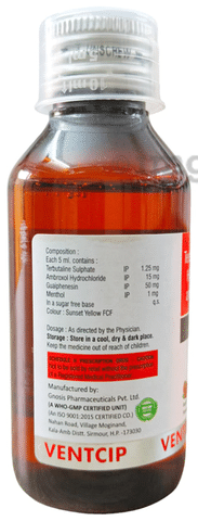 Ventcip Syrup Raspberry Sugar Free