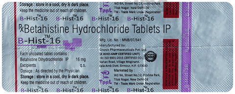 Bhist 16mg Tablet image