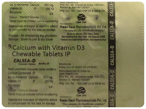Calsea-D Chewable Tablet image Calsea-D Chewable Tablet image