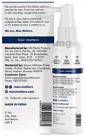 Buy Man Matters 3 Redensyl Hair Growth Tonic With Biotin  Saw Palmetto   60ml Online at Best Price of Rs 699  bigbasket