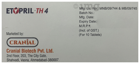 Etopril-TH 4 Tablet