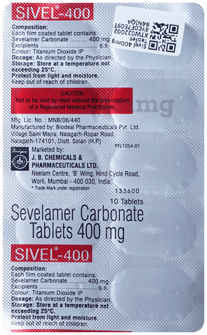 Sivel 400mg Tablet image Sivel 400mg Tablet image