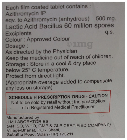 Azigift 500 Tablet image