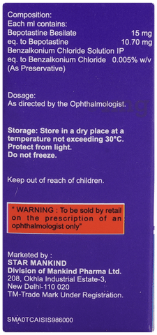 Bepofree 1.5% Eye Drop image