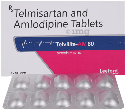 Telvilite AM 80mg/5mg Tablet image Telvilite AM 80mg/5mg Tablet image