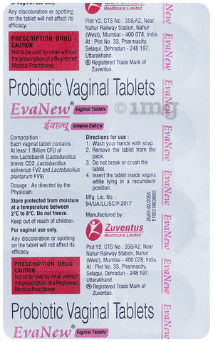 Evanew Vaginal Tablet image