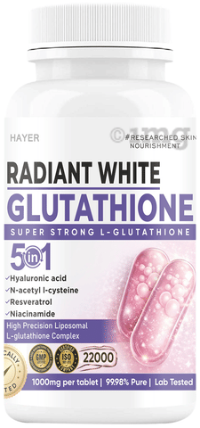 pure white glutathione Hayer Radiant White Glutathione 5 in 1 Tablet Sugar Free: Buy bottle of 60.0 tablets at best price in India