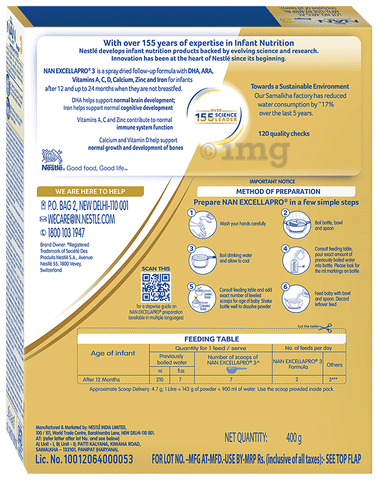 Nestle Nan Excella Pro Follow-Up Formula Milk Powder (After 12