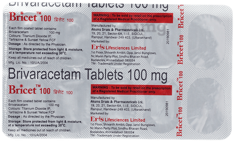 Bricet 100mg Tablet image