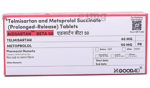 Aidsartan Beta 50 Tablet PR image Aidsartan Beta 50 Tablet PR image
