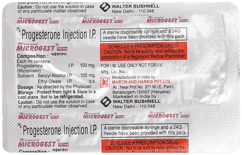 Microgest 100mg Injection image
