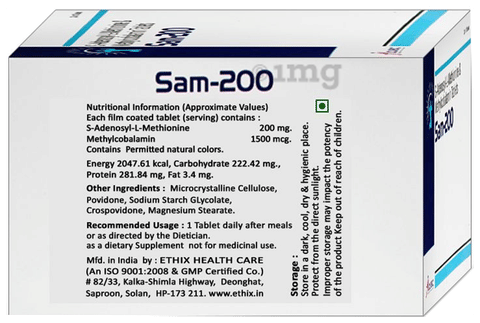 Dr. Ethix's Sam-200 Tablet (10 Each) image Dr. Ethix's Sam-200 Tablet (10 Each) image