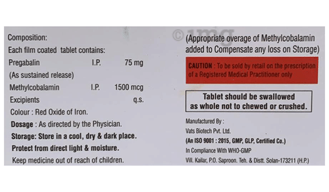 Pgbest-M SR 75 Tablet image