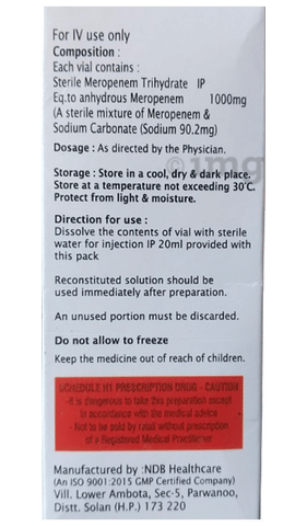 Merolip 1gm Injection image