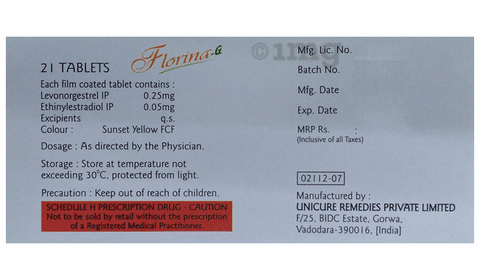 Florina G 0.05mg/0.25mg Tablet