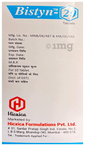 Bistyn 20 Tablet image