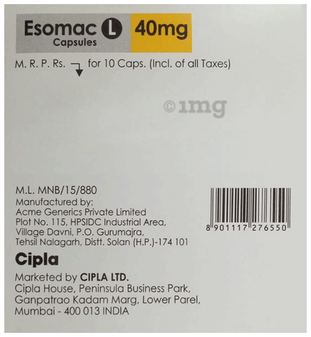 Esomac L Capsule SR image