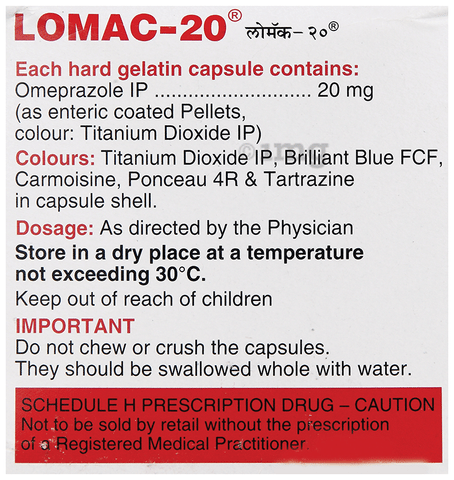 Lomac 20mg Capsule image