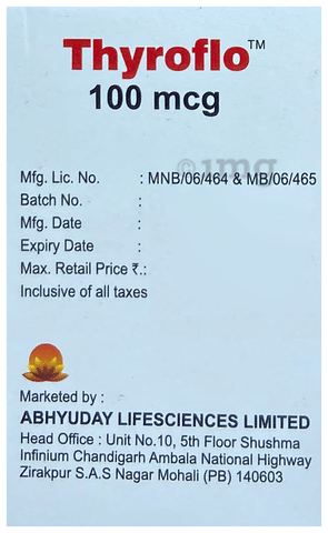 Thyroflo 100mcg Tablet image