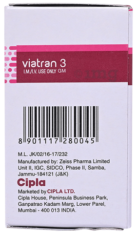 Viatran 2000mg/1000mg Injection image